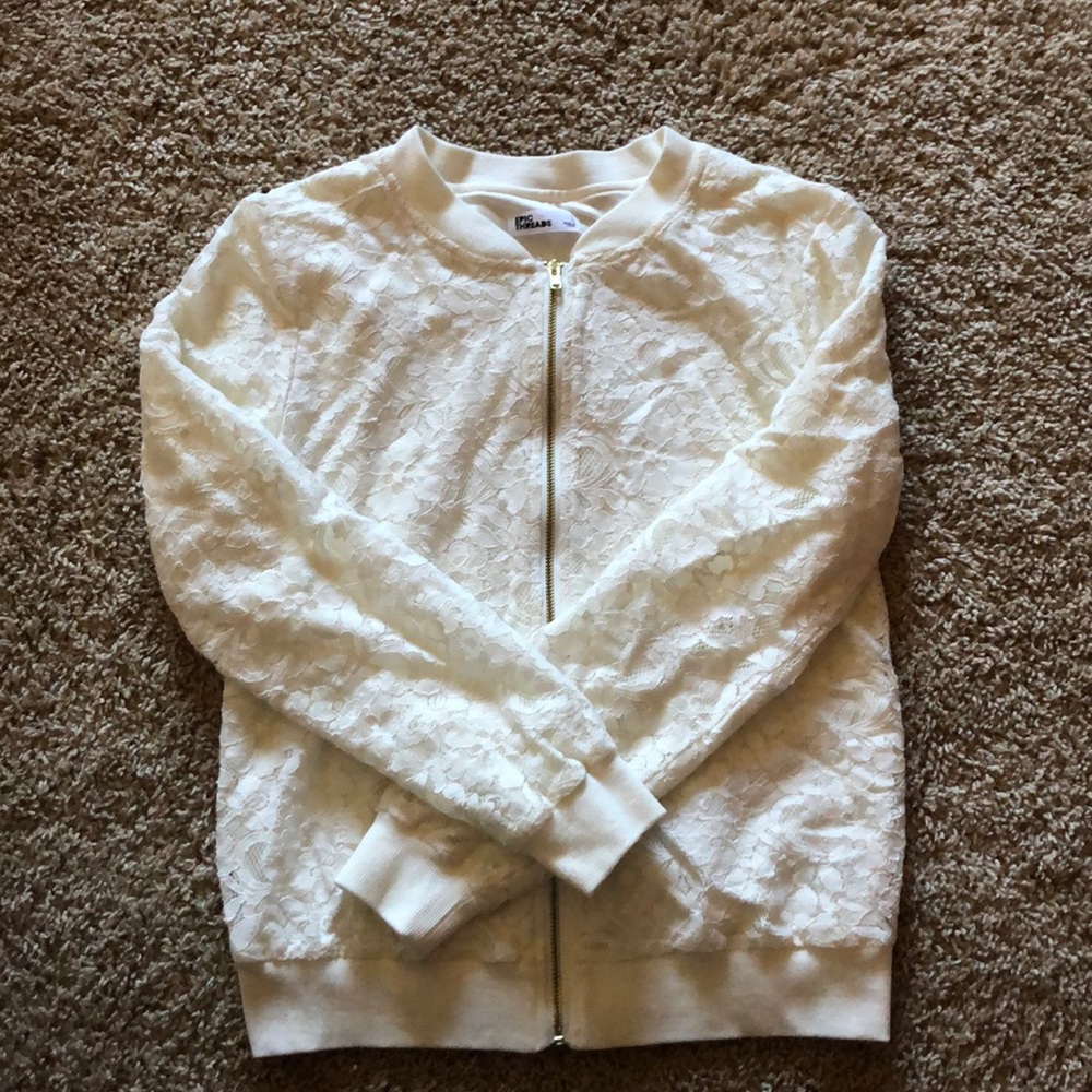 Girl Ivory Lace Jacket Sz. L